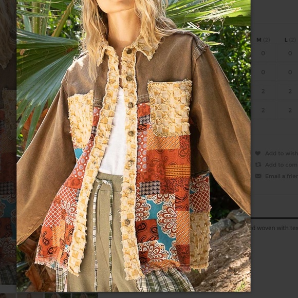 POL “ Washington DC ” POL Mixed Media Woven Textured Shirt Jacket 69A - Picture 2 of 11